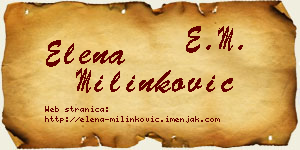 Elena Milinković vizit kartica